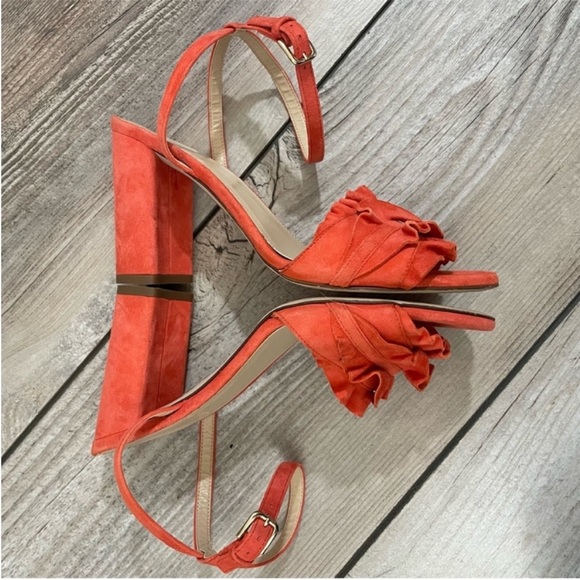 J. Crew Orange Ruffle Sandals - Picture 10 of 10